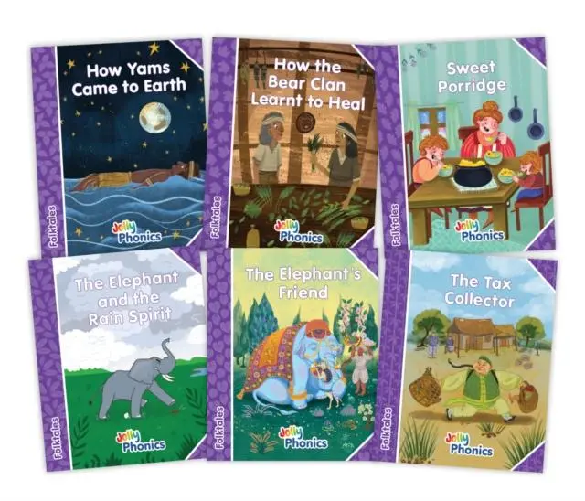 Cover: 9781835821244 | Jolly Phonics Folktales Purple Readers (Level 5) Complete Set (1-6)