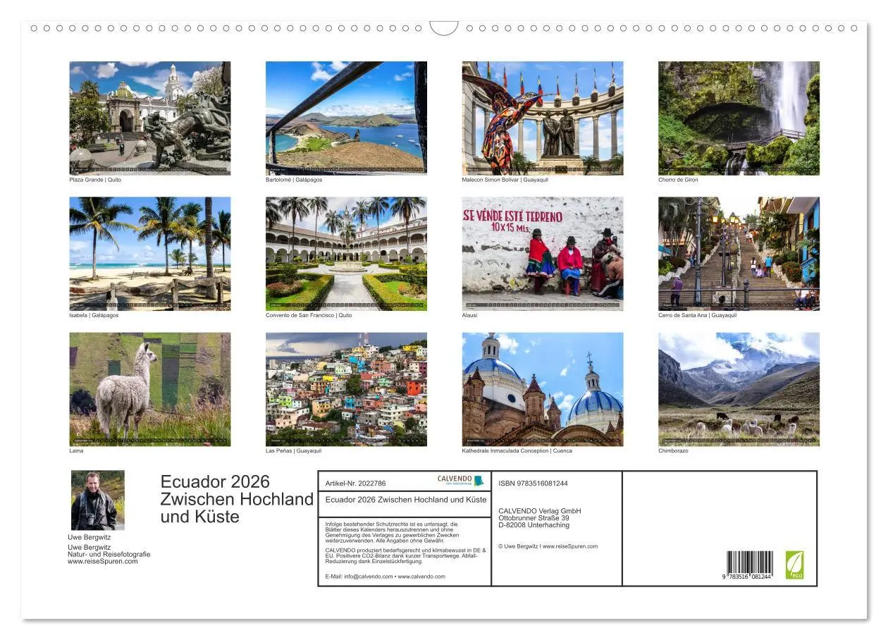Bild: 9783516081244 | Ecuador 2026 Zwischen Hochland und Küste (Wandkalender 2026 DIN A2...