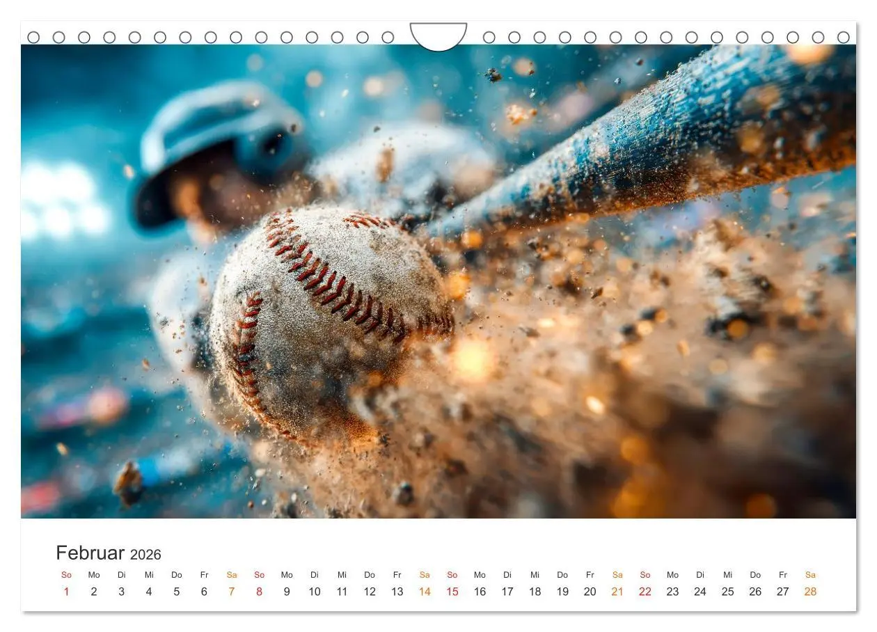 Bild: 9783516601244 | Power Baseball (Wandkalender 2026 DIN A4 quer), CALVENDO...