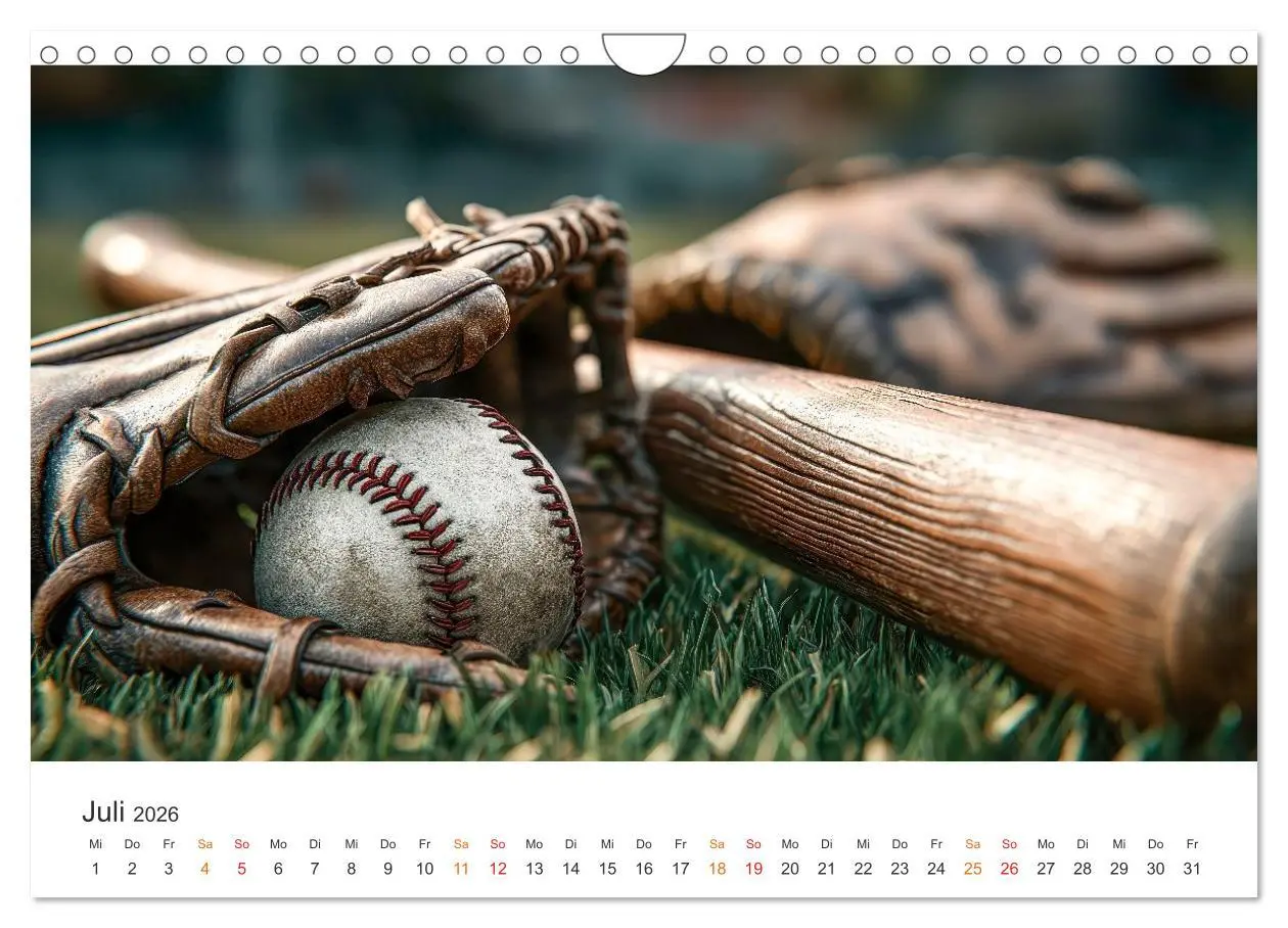 Bild: 9783516601244 | Power Baseball (Wandkalender 2026 DIN A4 quer), CALVENDO...