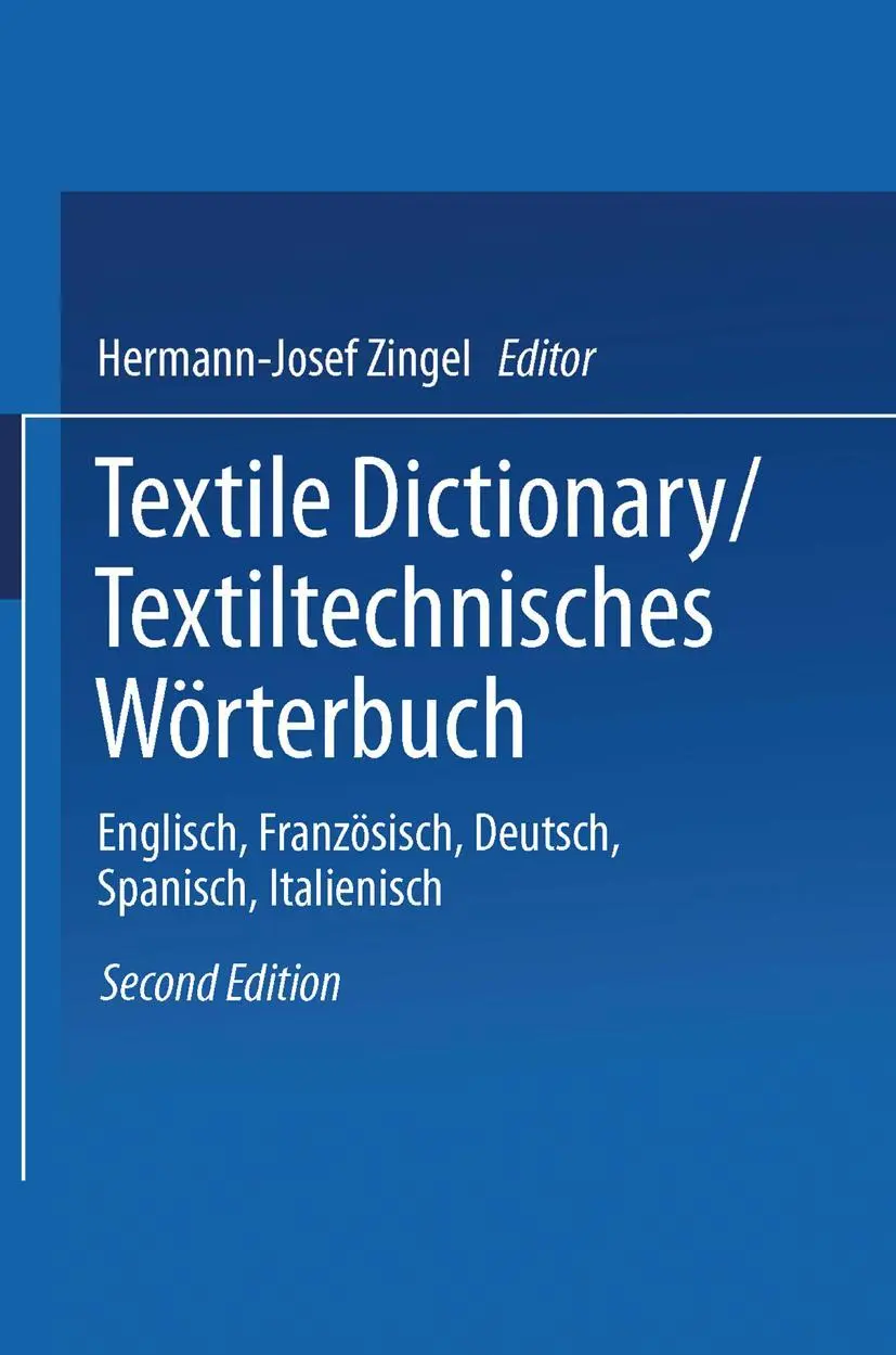 Cover: 9783662131244 | Textile Dictionary / Textiltechnisches Wörterbuch | Zingel | Buch | x