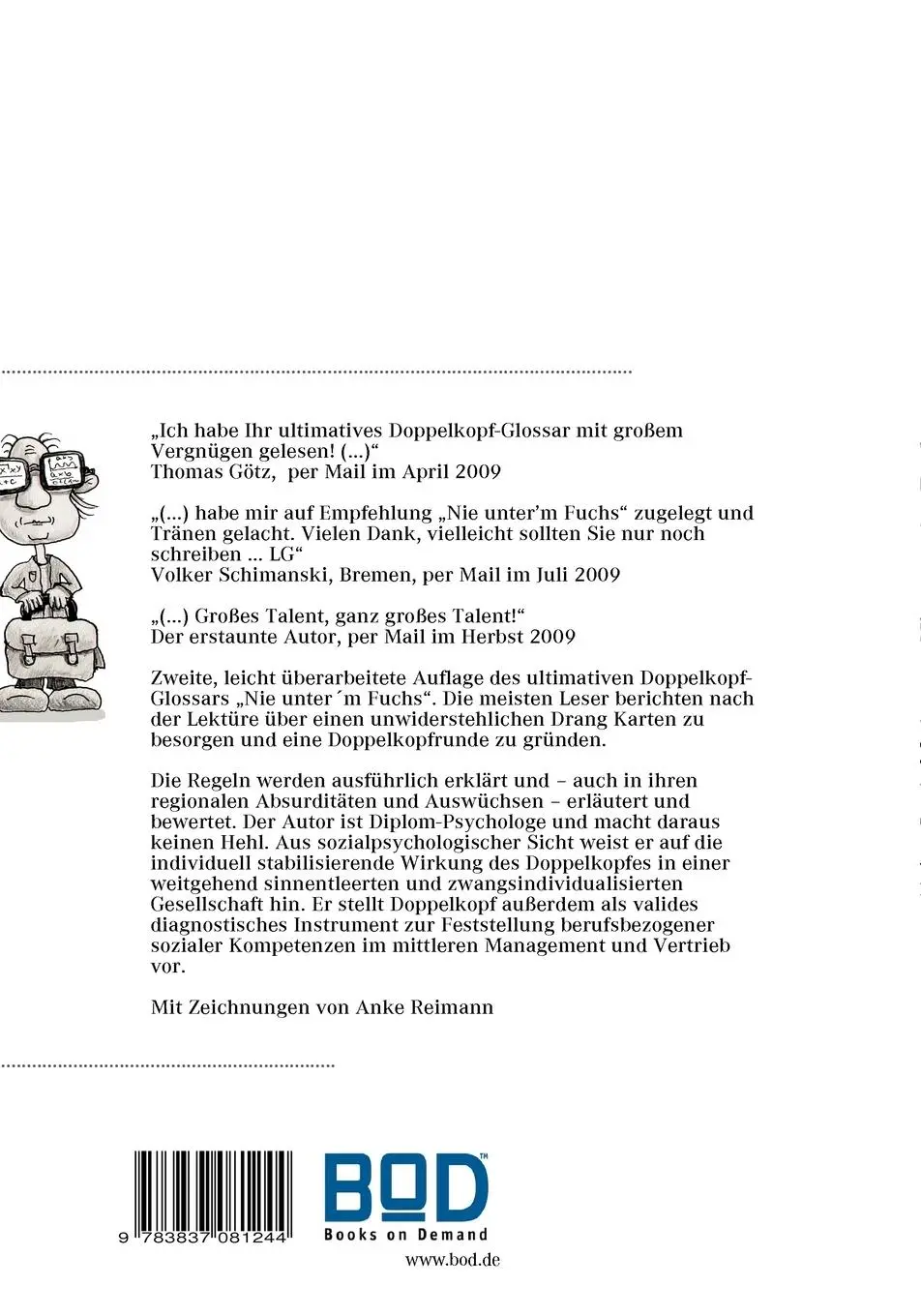 Rückseite: 9783837081244 | Nie unter'm Fuchs | Heinz-Detlef Scheer | Taschenbuch | 108 S. | 2009