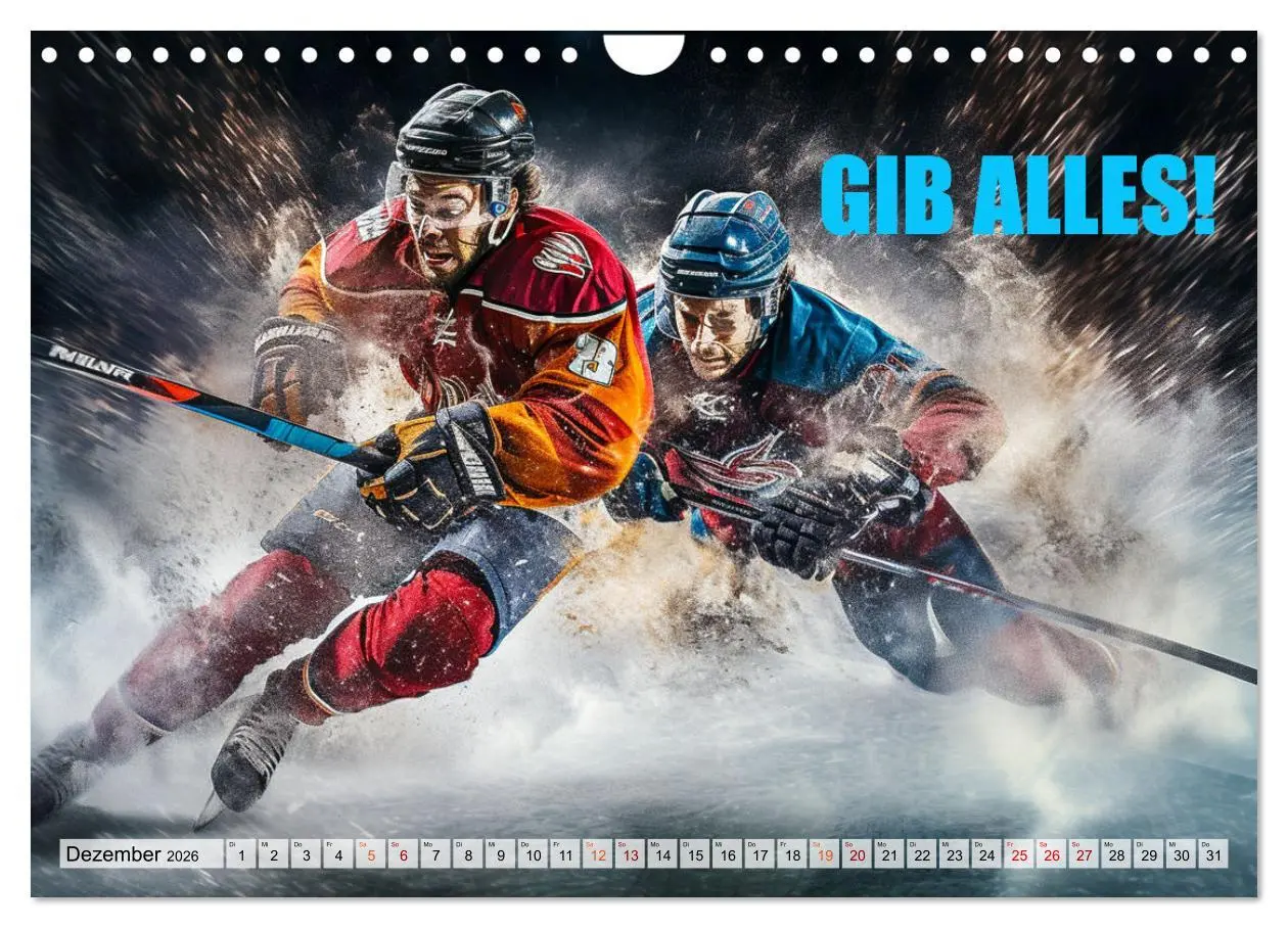 Bild: 9783457361344 | Eishockey und positive Gedanken (Wandkalender 2026 DIN A4 quer),...