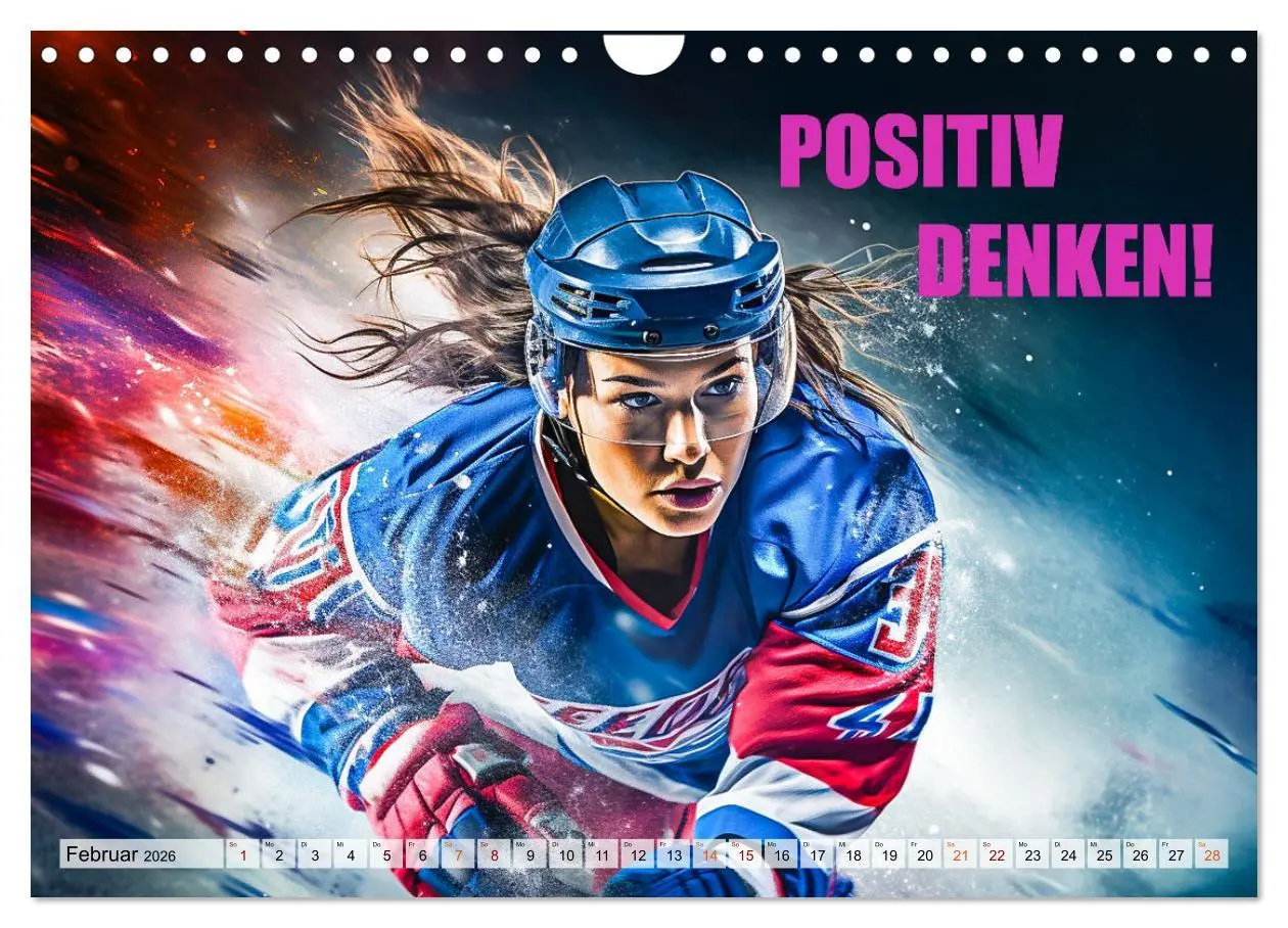 Bild: 9783457361344 | Eishockey und positive Gedanken (Wandkalender 2026 DIN A4 quer),...