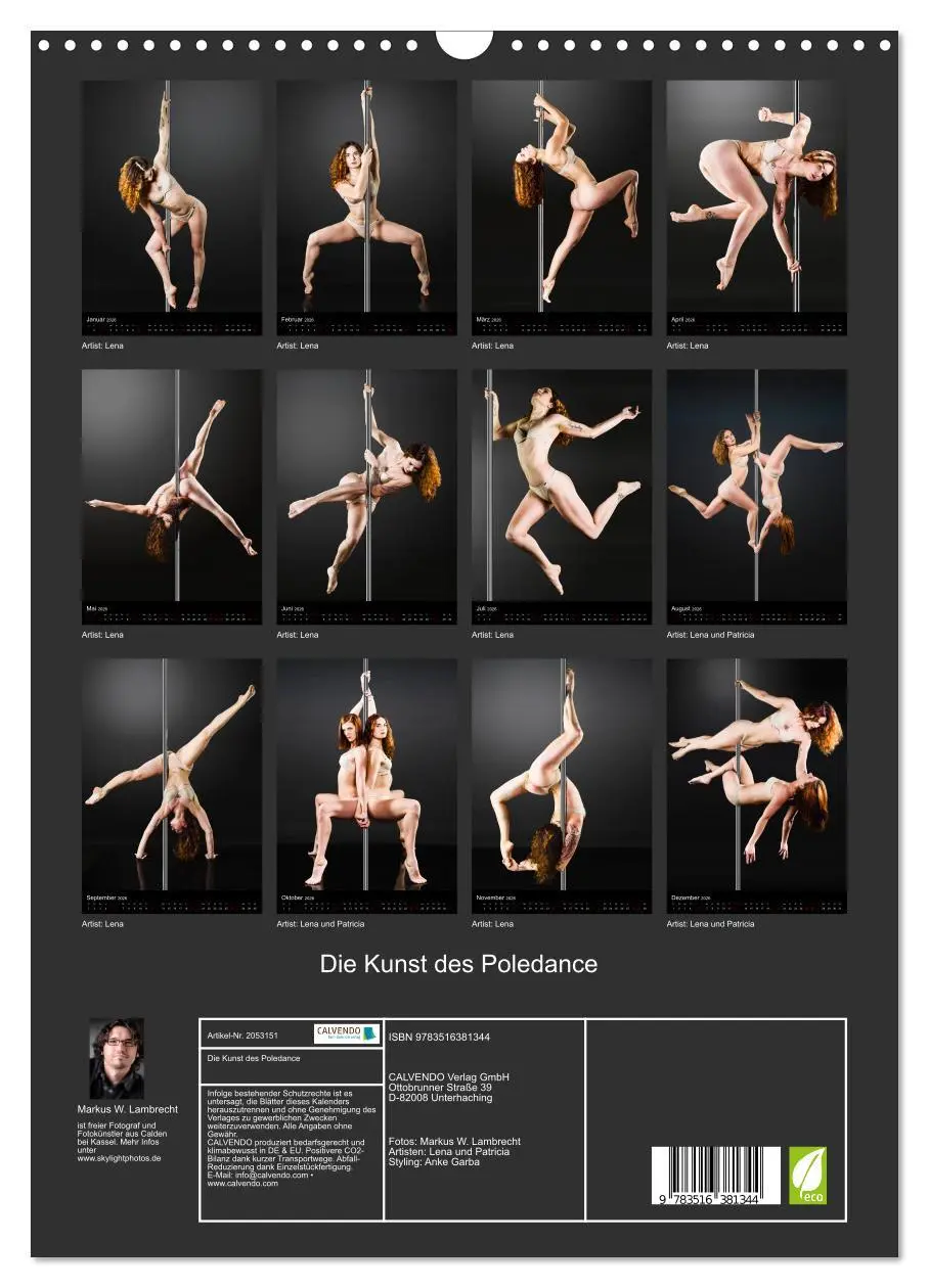 Bild: 9783516381344 | Die Kunst des Poledance (Wandkalender 2026 DIN A3 hoch), CALVENDO...