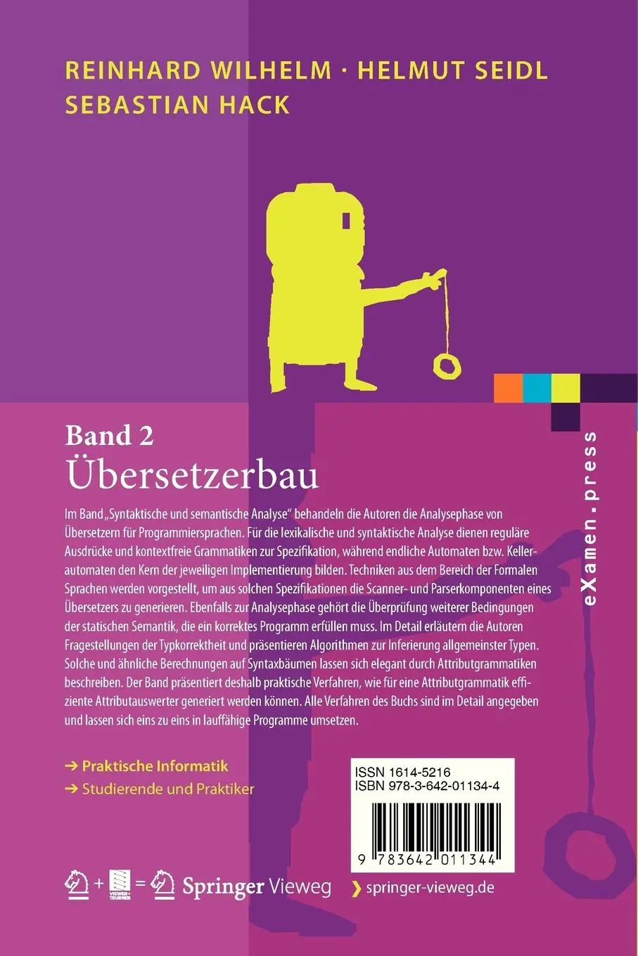 Rückseite: 9783642011344 | Übersetzerbau | Band 2: Syntaktische und semantische Analyse | Buch