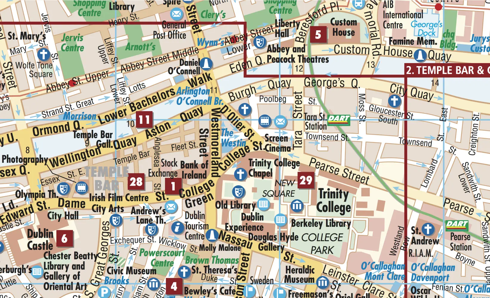 Bild: 9783866091344 | Borch Map Dublin | (Land-)Karte | Mehrfarbendruck. Gefalzt | 2 S.