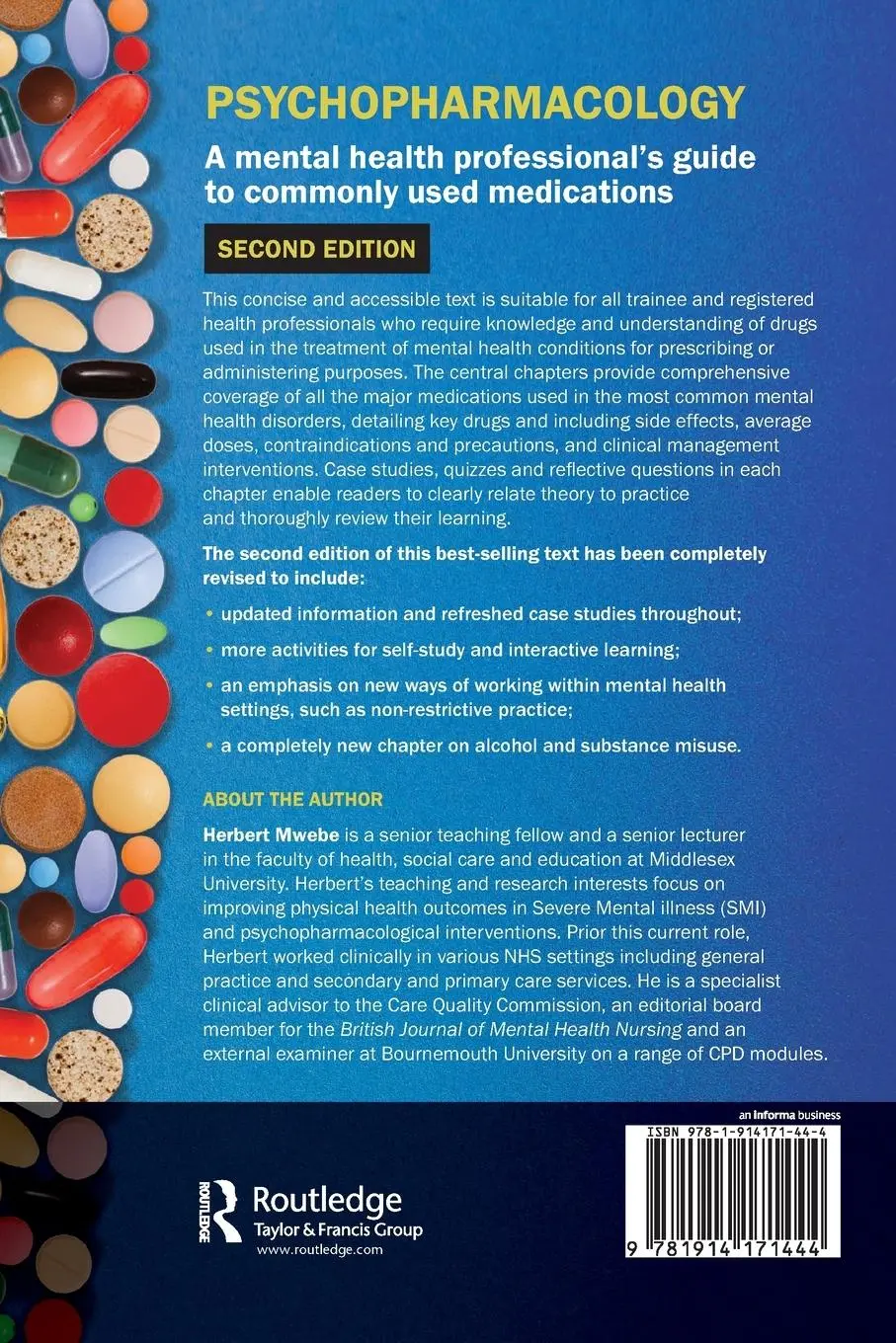 Rückseite: 9781914171444 | Psychopharmacology | Herbert Mwebe | Taschenbuch | Englisch | 2021