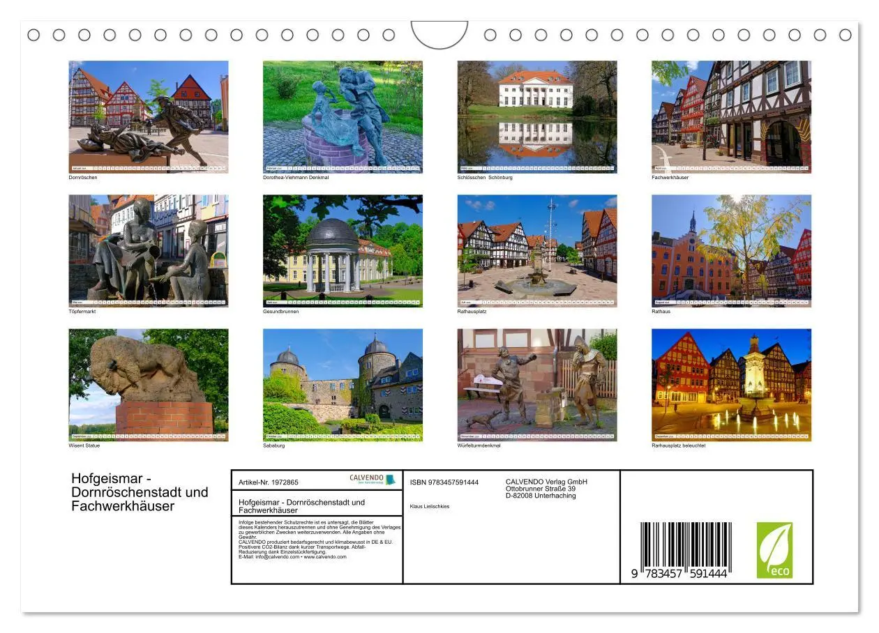 Bild: 9783457591444 | Hofgeismar - Dornröschenstadt und Fachwerkhäuser (Wandkalender 2026...