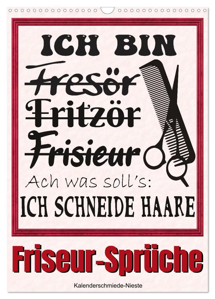 Cover: 9783516361544 | Friseur-Sprüche (Wandkalender 2026 DIN A3 hoch), CALVENDO...