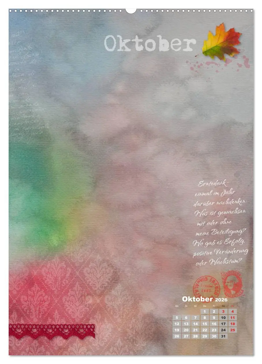 Bild: 9783516431544 | Jahr der Dankbarkeit - Scrapbooking-Kalender (Wandkalender 2026 DIN...