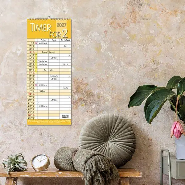 Bild: 9783819301544 | Timer for 2 Safran 2027 | Verlag Korsch | Kalender | Spiralbindung