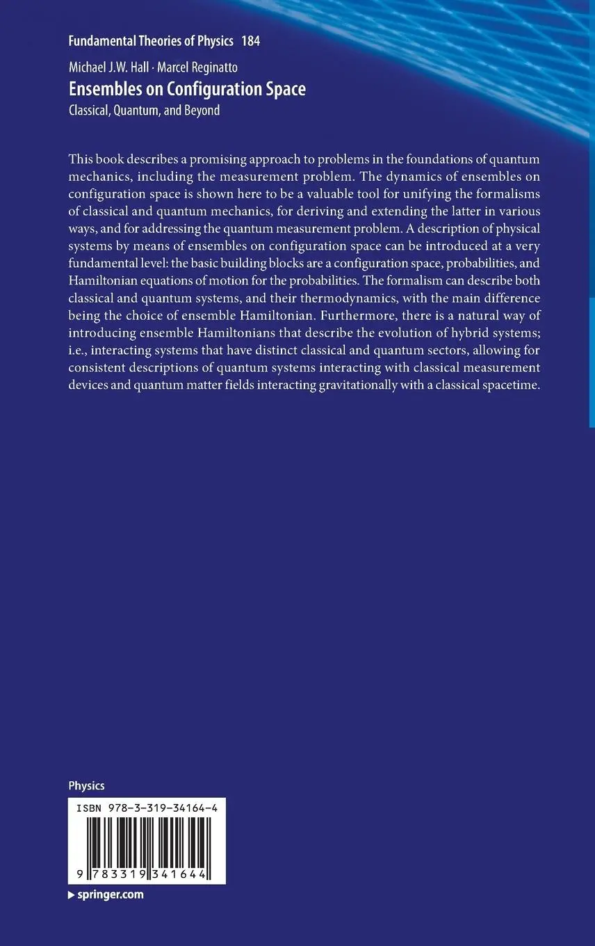 Rückseite: 9783319341644 | Ensembles on Configuration Space | Classical, Quantum, and Beyond
