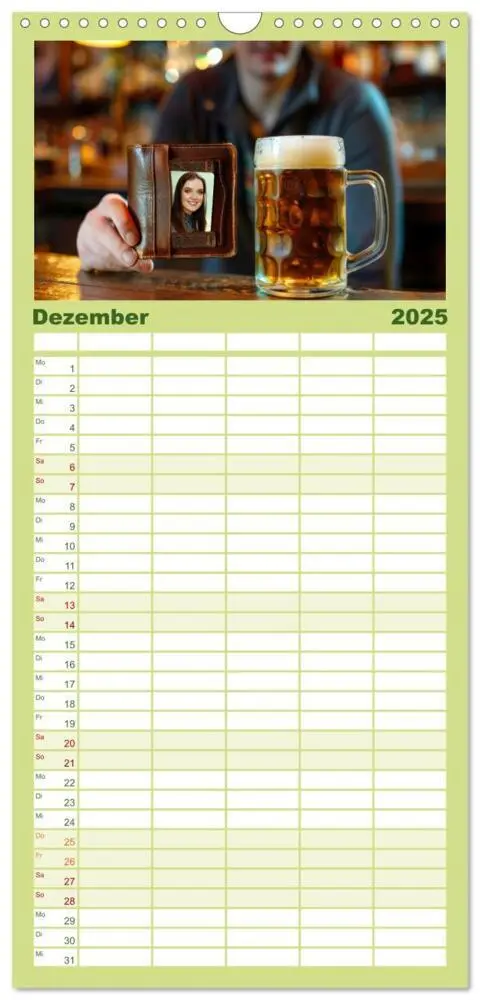 Bild: 9783457191644 | Familienplaner 2025 - Ich brauch mehr Vitamin Bier mit 5 Spalten...