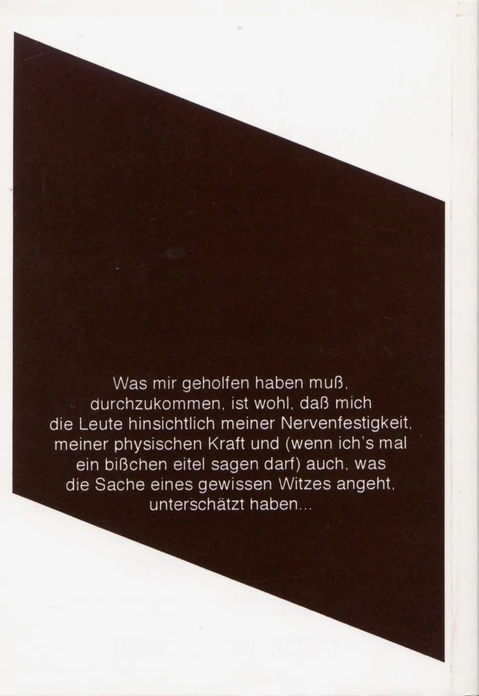 Rückseite: 9783883961644 | Überlebenslauf | Oskar Huth | Taschenbuch | 160 S. | Deutsch | 2001