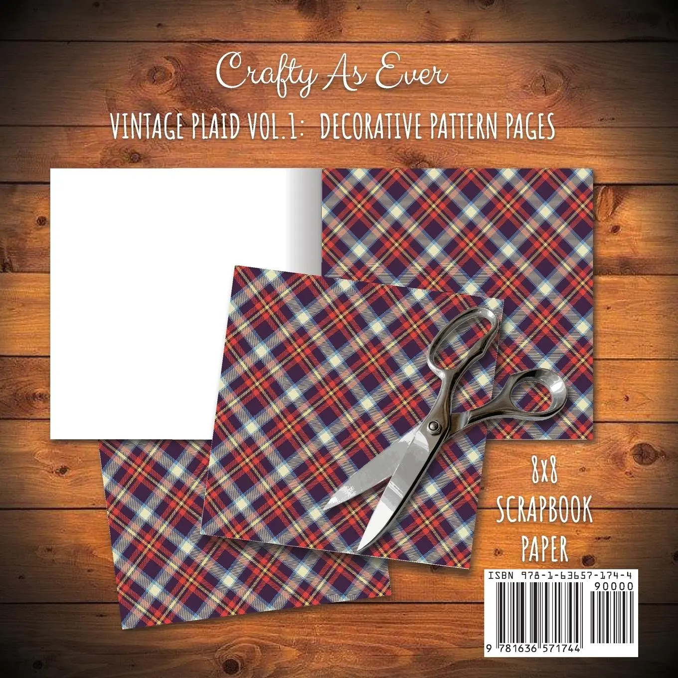 Rückseite: 9781636571744 | Vintage Plaid 1 Scrapbook Paper Pad 8x8 Scrapbooking Kit for...