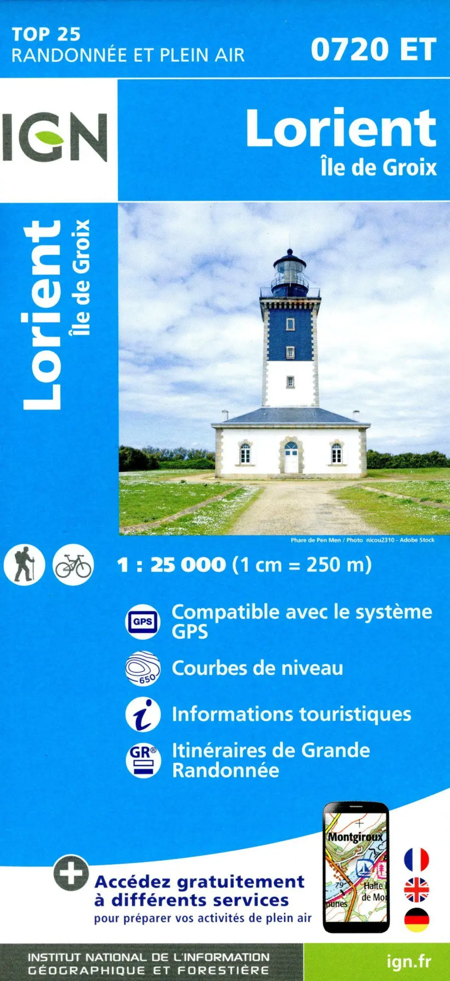 Cover: 9782758551744 | Lorient Ile de Groix 1:25 000 | (Land-)Karte | Französisch | 2022
