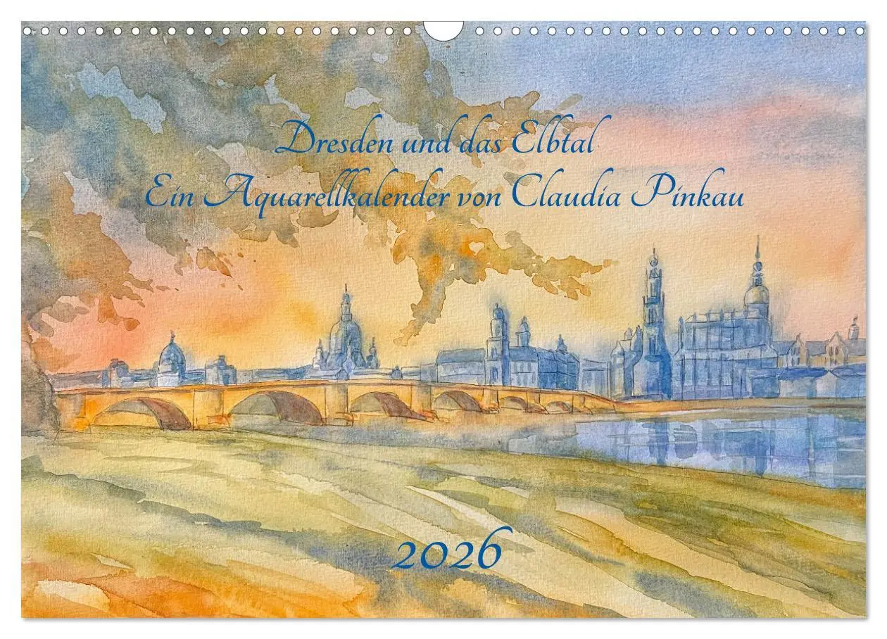 Cover: 9783457321744 | Dresden und das Elbtal - Ein Aquarellkalender von Claudia Pinkau...