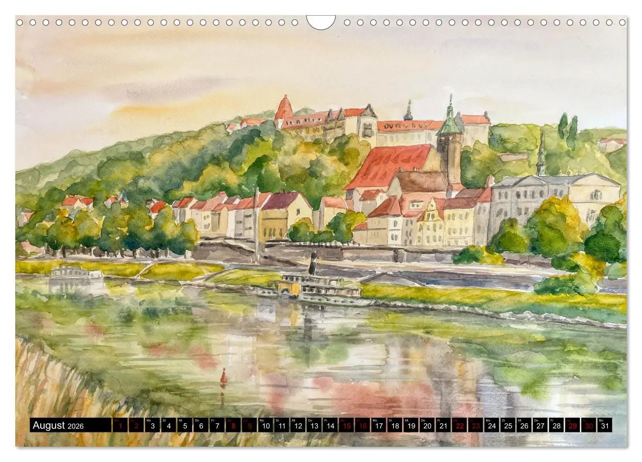 Bild: 9783457321744 | Dresden und das Elbtal - Ein Aquarellkalender von Claudia Pinkau...