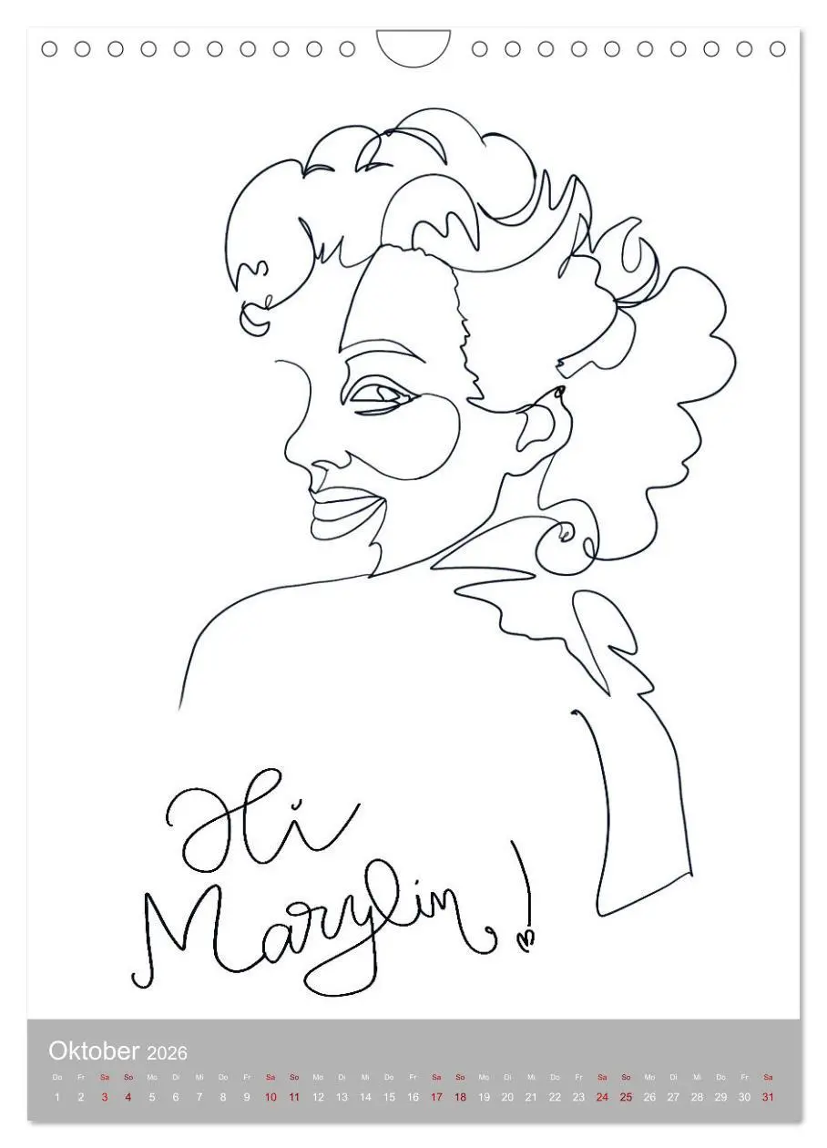 Bild: 9783516341744 | Line-Art Variationen (Wandkalender 2026 DIN A4 hoch), CALVENDO...