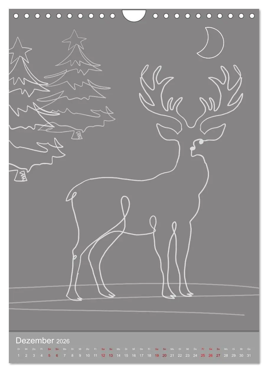 Bild: 9783516341744 | Line-Art Variationen (Wandkalender 2026 DIN A4 hoch), CALVENDO...