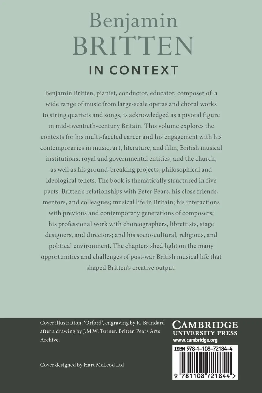 Rückseite: 9781108721844 | Benjamin Britten in Context | Vicki P Stroeher (u. a.) | Taschenbuch