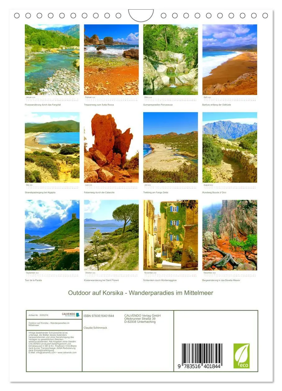 Bild: 9783516401844 | Outdoor auf Korsika - Wanderparadies im Mittelmeer (Wandkalender...