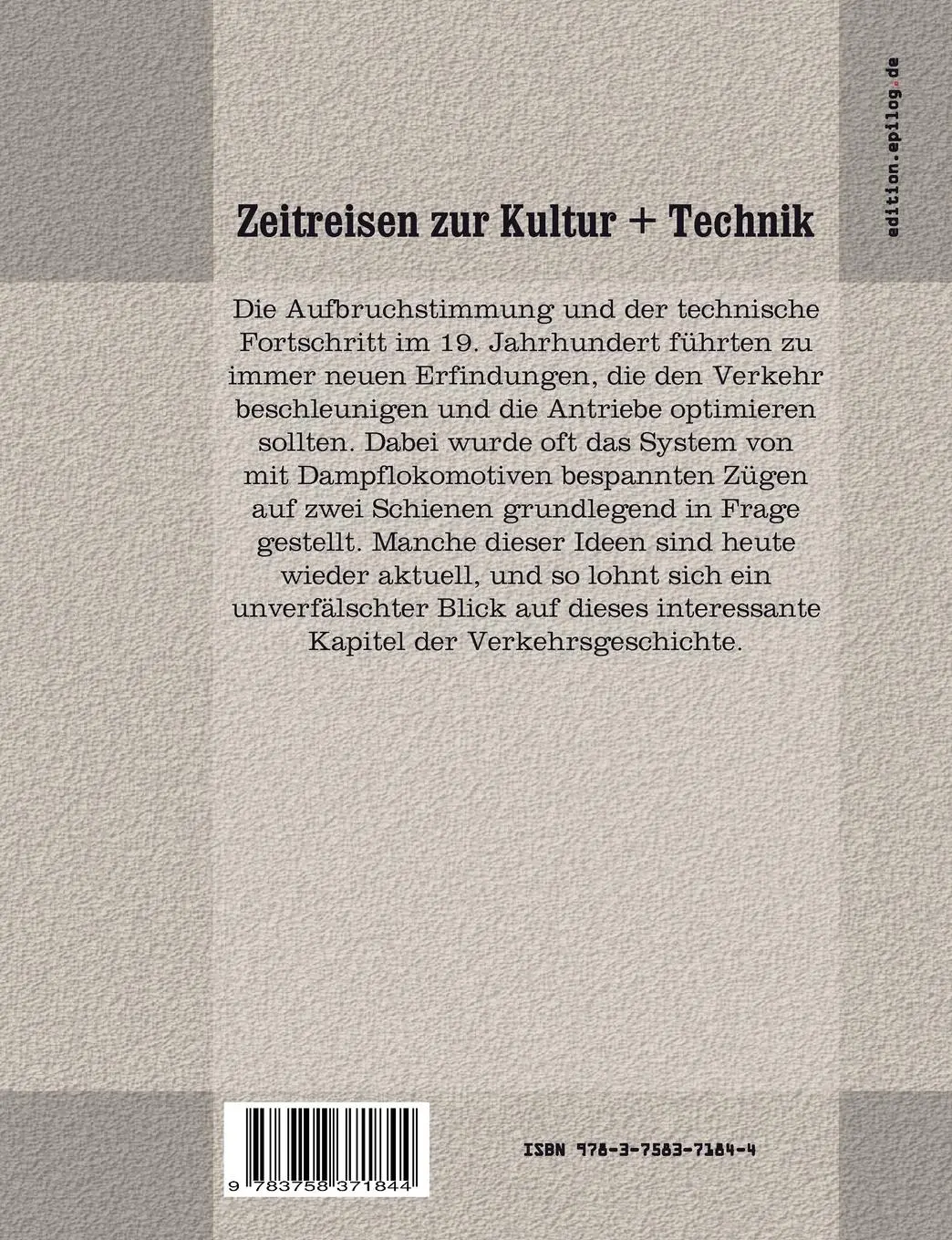 Rückseite: 9783758371844 | Neue Bahnen denken | Ronald Hoppe | Taschenbuch | edition.epilog.de
