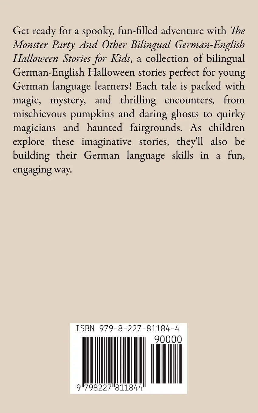 Rückseite: 9798227811844 | The Monster Party And Other Bilingual German-English Halloween...