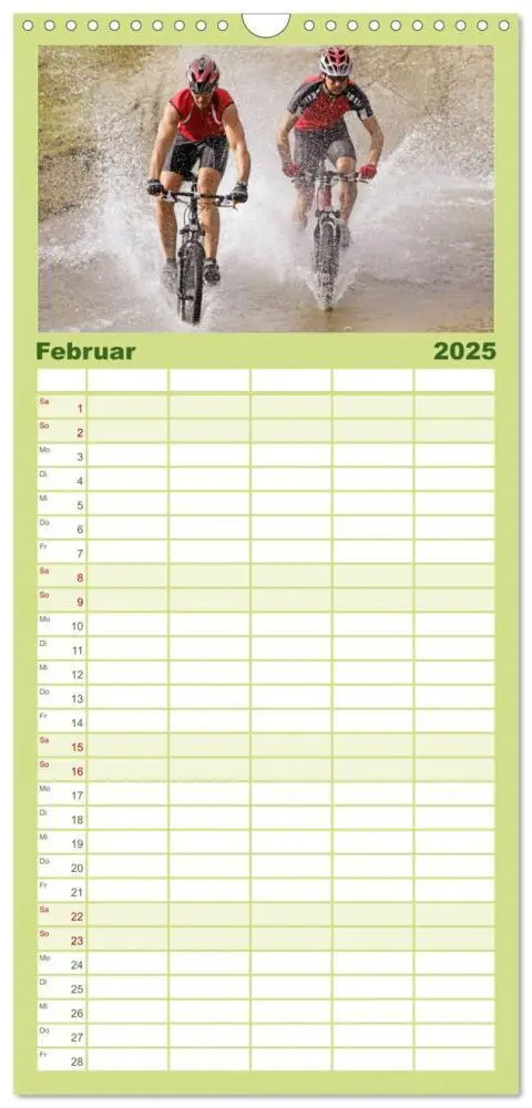 Bild: 9783457091944 | Familienplaner 2025 - Mountainbike - Über Stock und Stein mit 5...