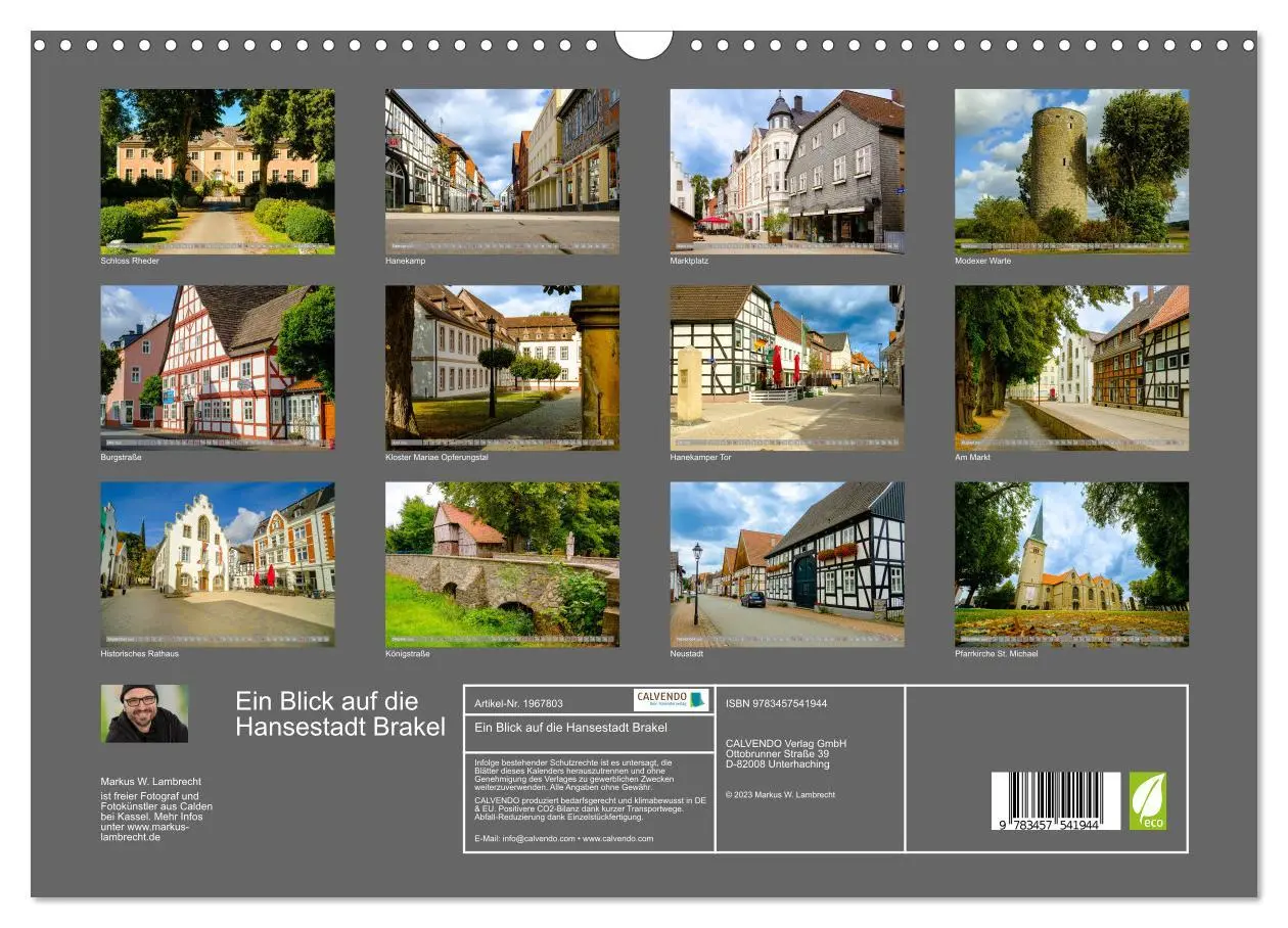 Bild: 9783457541944 | Ein Blick auf die Hansestadt Brakel (Wandkalender 2026 DIN A3...
