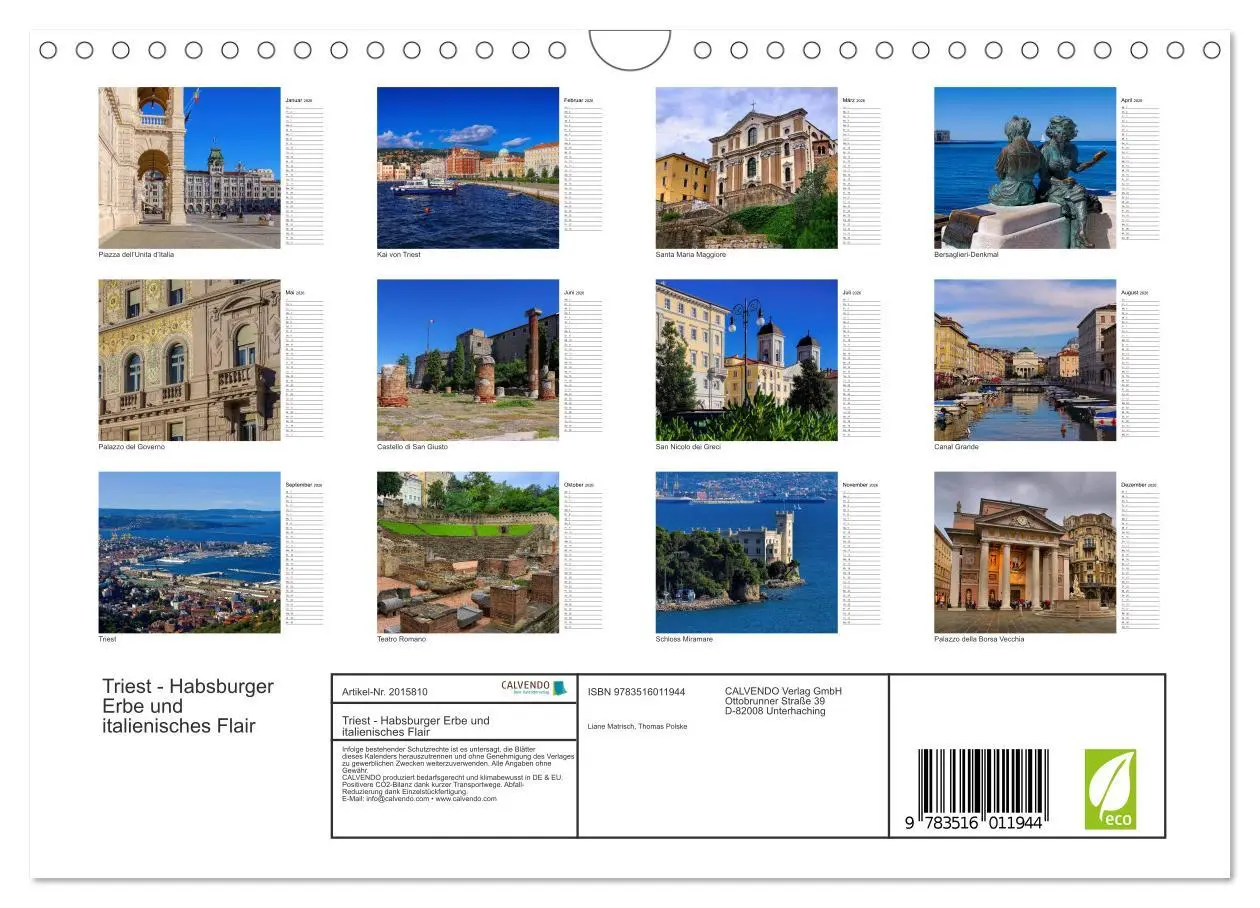 Bild: 9783516011944 | Triest - Habsburger Erbe und italienisches Flair (Wandkalender 2026...