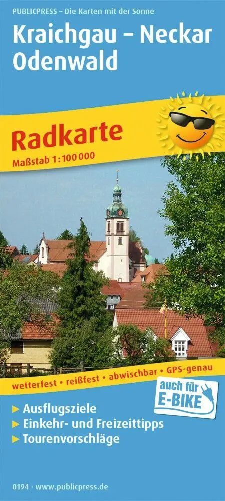 Cover: 9783747301944 | Kraichgau - Neckar - Odenwald 1:100 000 | (Land-)Karte | Radkarte