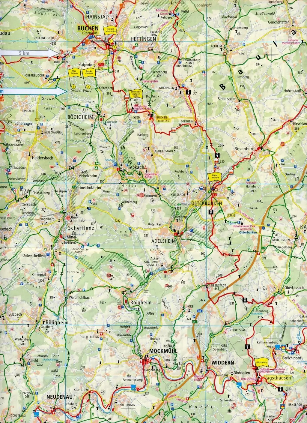 Bild: 9783747301944 | Kraichgau - Neckar - Odenwald 1:100 000 | (Land-)Karte | Radkarte