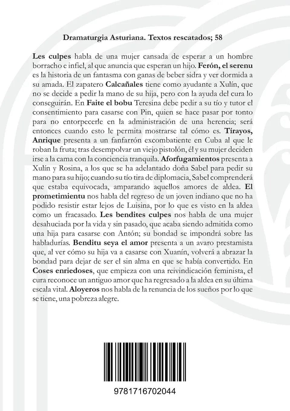 Rückseite: 9781716702044 | Cuentos asturianos teatralizados | Enrique Pérez Álvarez | Taschenbuch