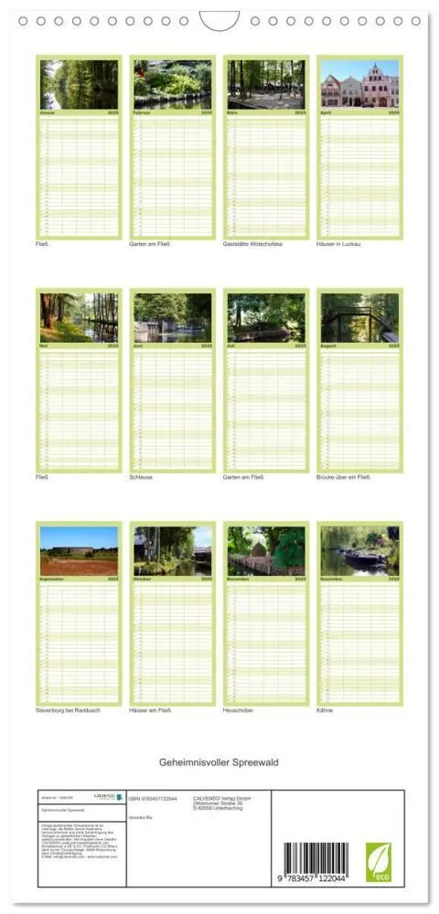 Bild: 9783457122044 | Familienplaner 2025 - Geheimnisvoller Spreewald mit 5 Spalten...