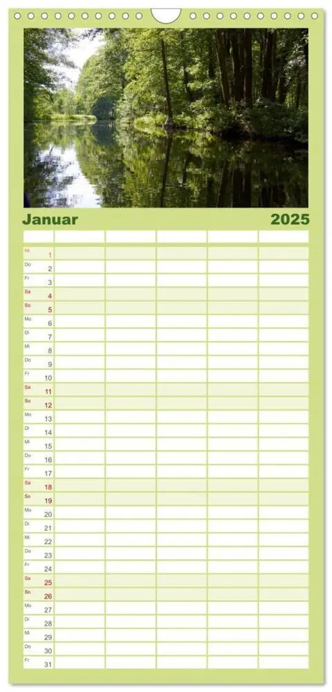 Bild: 9783457122044 | Familienplaner 2025 - Geheimnisvoller Spreewald mit 5 Spalten...
