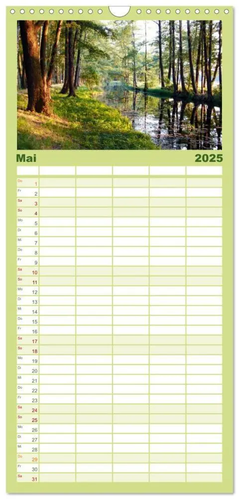 Bild: 9783457122044 | Familienplaner 2025 - Geheimnisvoller Spreewald mit 5 Spalten...