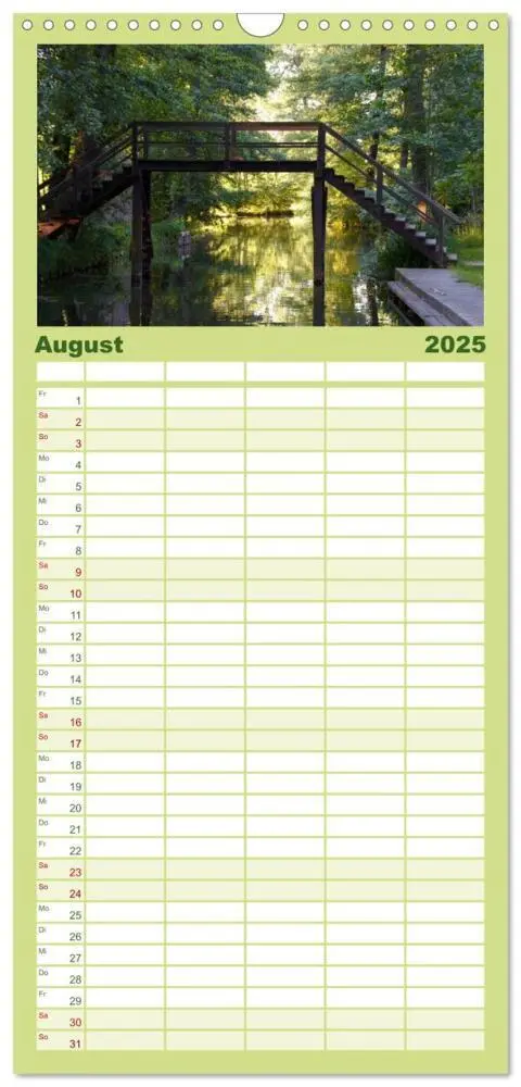 Bild: 9783457122044 | Familienplaner 2025 - Geheimnisvoller Spreewald mit 5 Spalten...