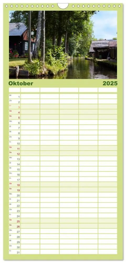Bild: 9783457122044 | Familienplaner 2025 - Geheimnisvoller Spreewald mit 5 Spalten...
