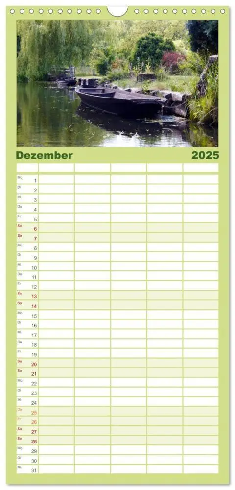 Bild: 9783457122044 | Familienplaner 2025 - Geheimnisvoller Spreewald mit 5 Spalten...