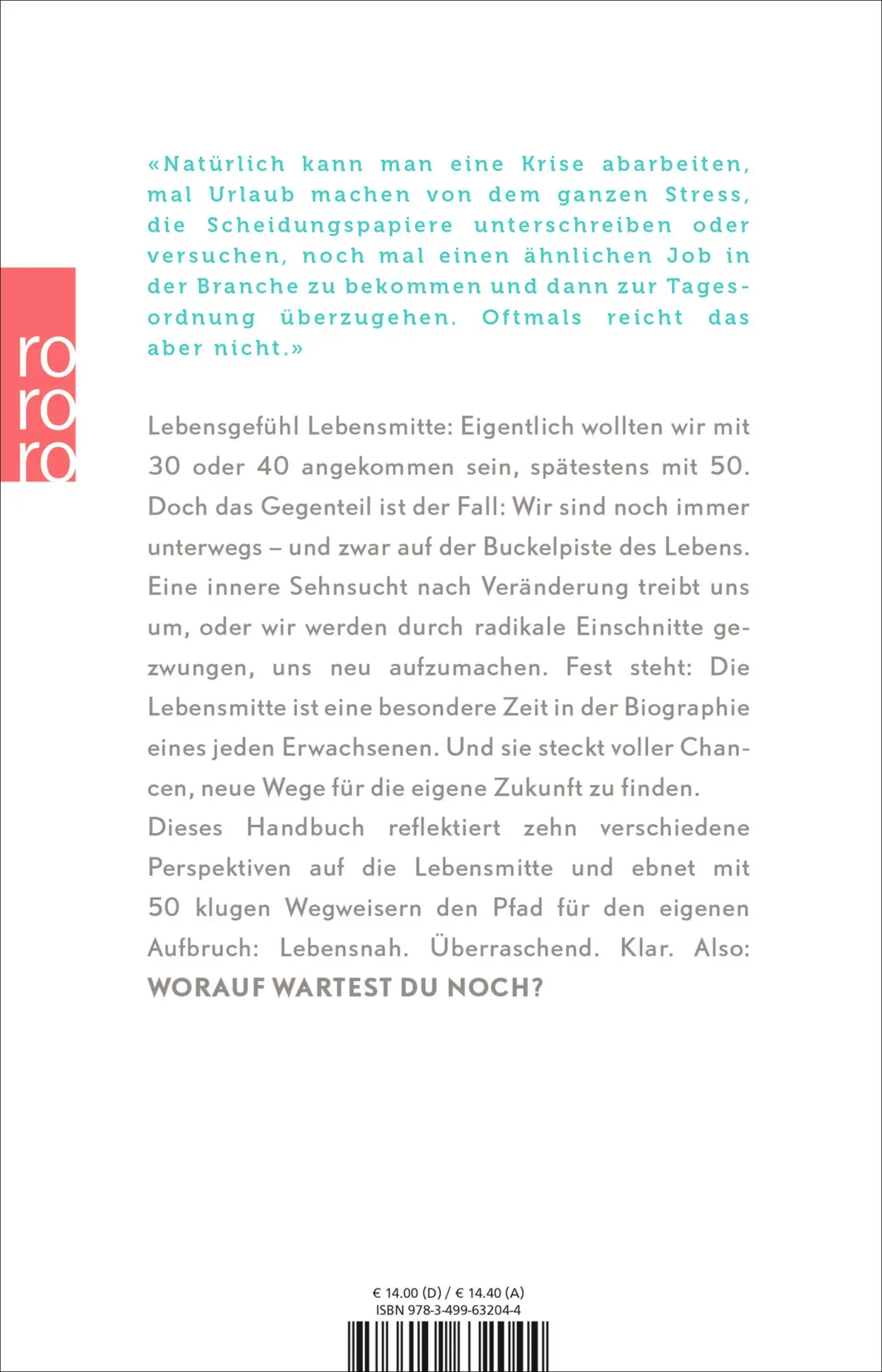 Rückseite: 9783499632044 | Worauf wartest du noch? | Antje Gardyan | Taschenbuch | 256 S. | 2016