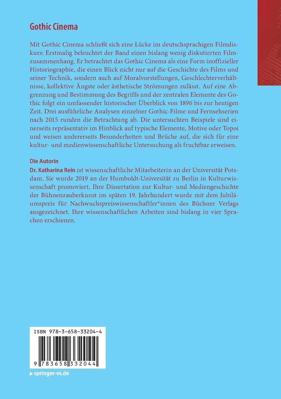 Rückseite: 9783658332044 | Gothic Cinema | Eine Einführung | Katharina Rein | Taschenbuch | vii