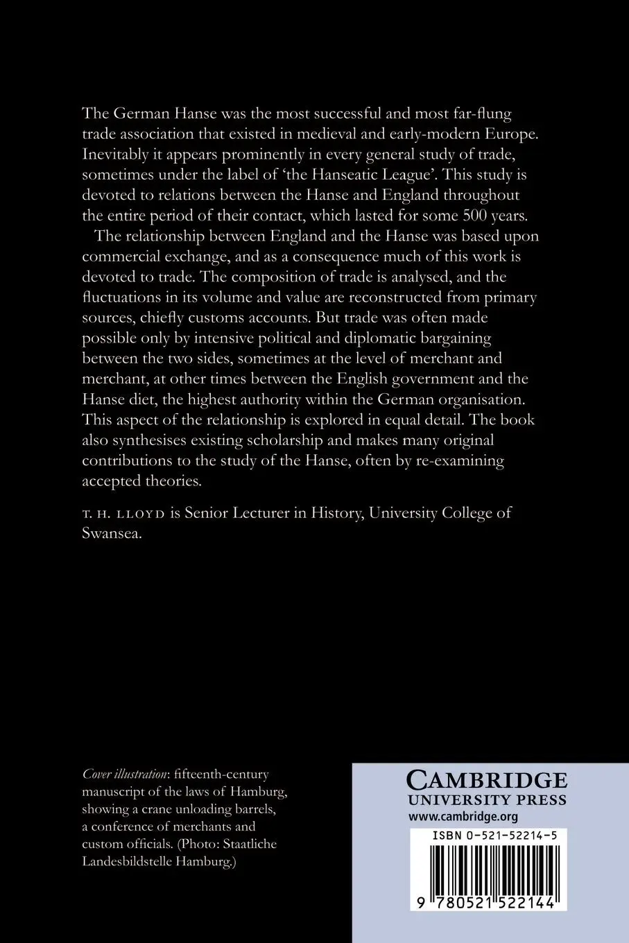 Rückseite: 9780521522144 | England and the German Hanse, 1157 1611 | T. H. Lloyd | Taschenbuch