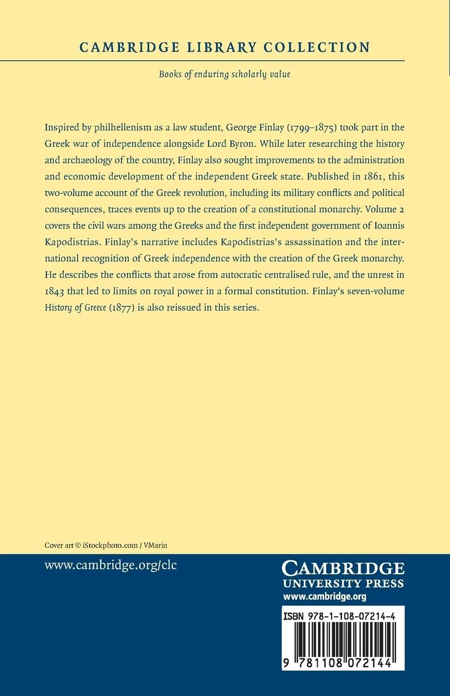 Rückseite: 9781108072144 | History of the Greek Revolution | George Finlay | Taschenbuch | 2014