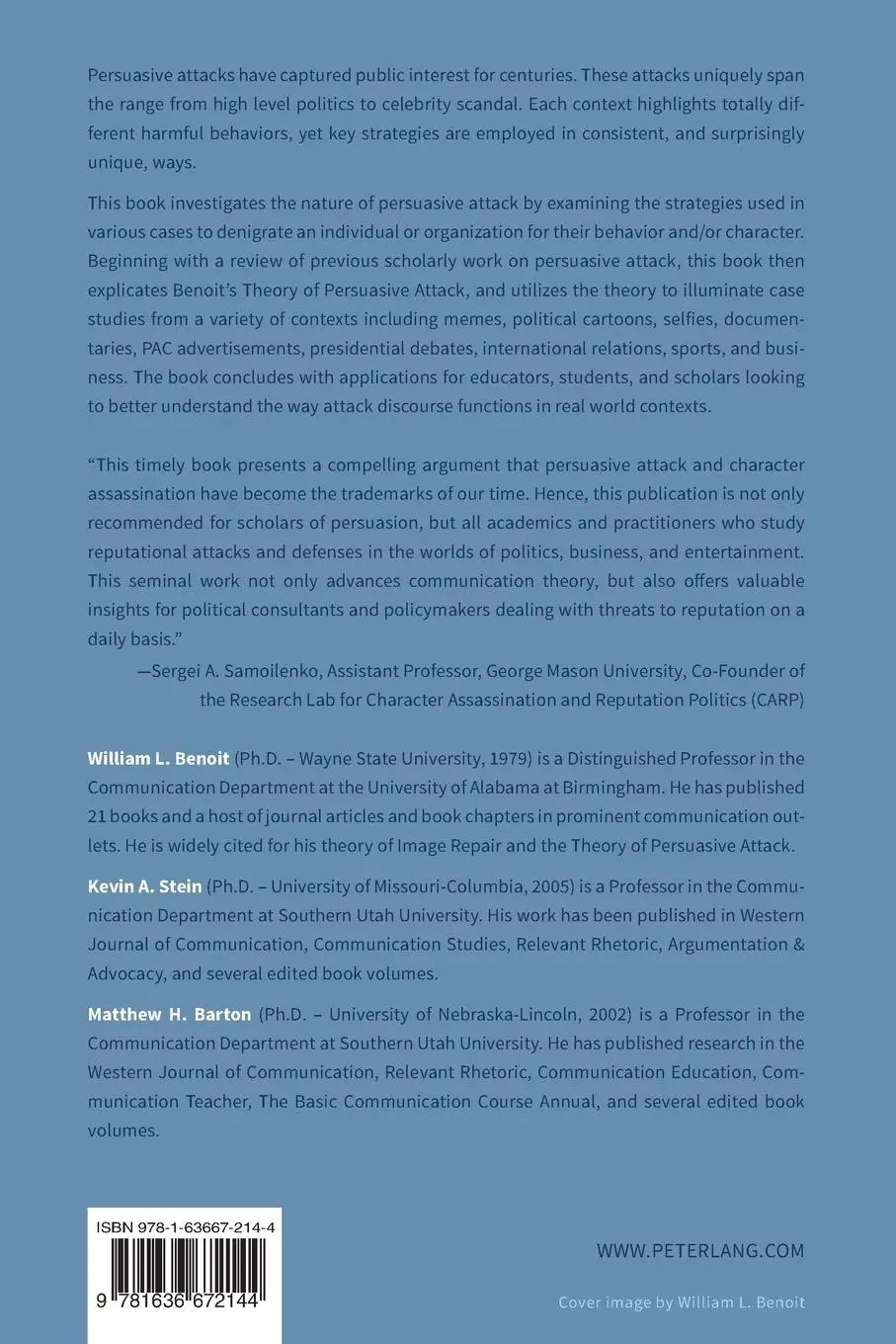 Rückseite: 9781636672144 | Persuasive Attack | Threatening Reputations in Public Discourse | Buch
