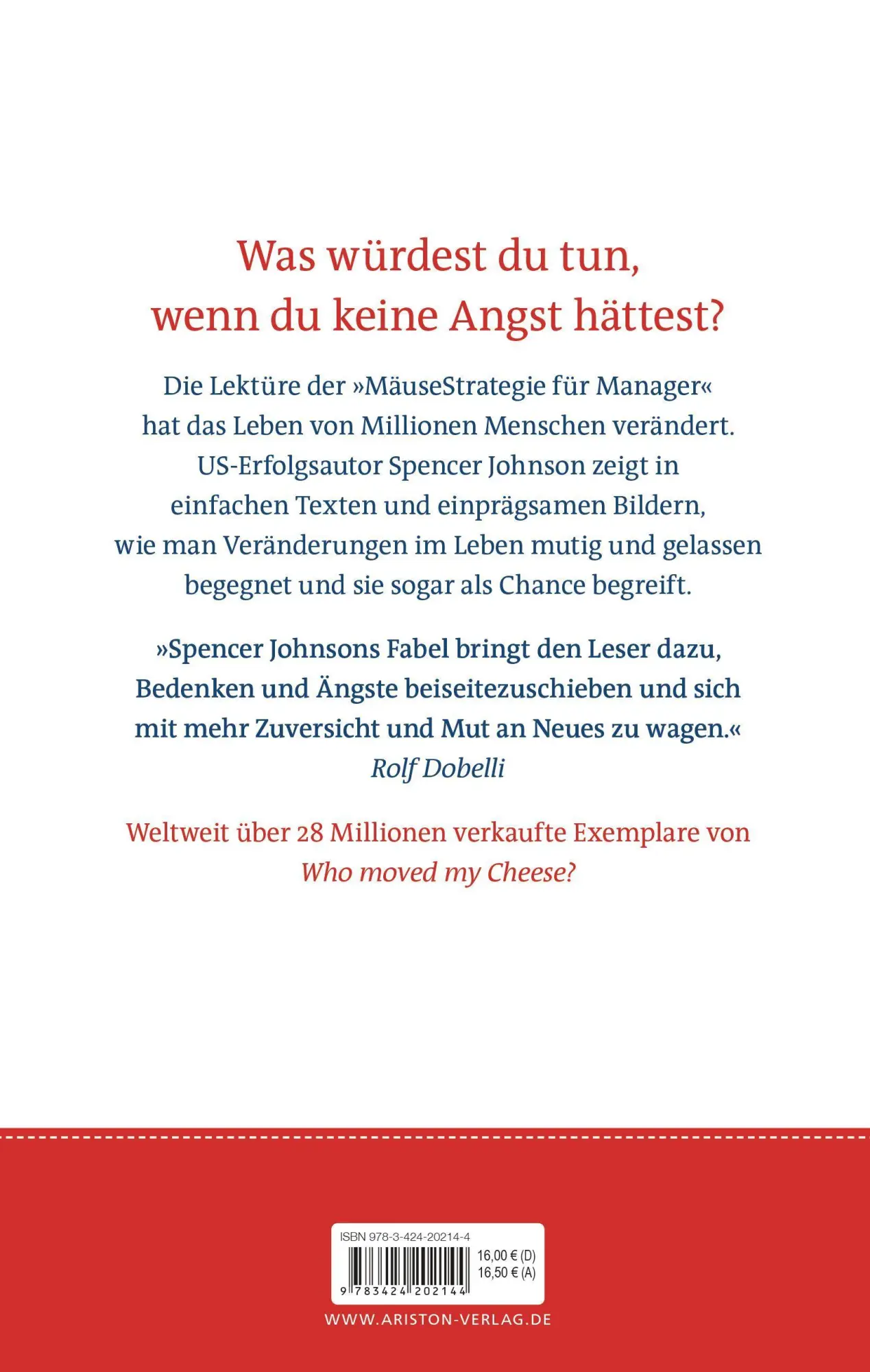 Bild: 9783424202144 | Die Mäusestrategie für Manager (Sonderausgabe zum 20. Jubiläum) | Buch