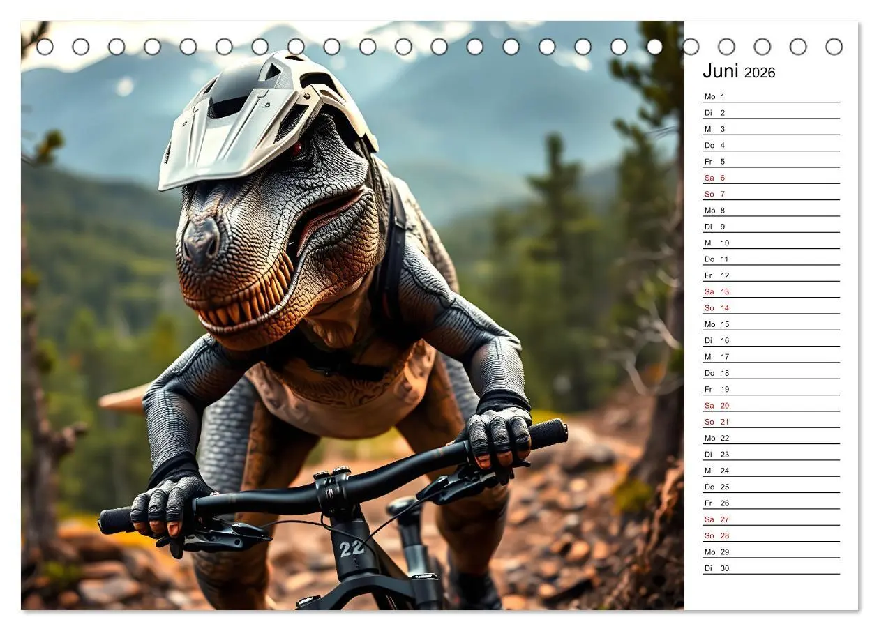 Bild: 9783457282144 | Sportlicher T-Rex - Mit Fun durch das Jahr (Tischkalender 2026 DIN...