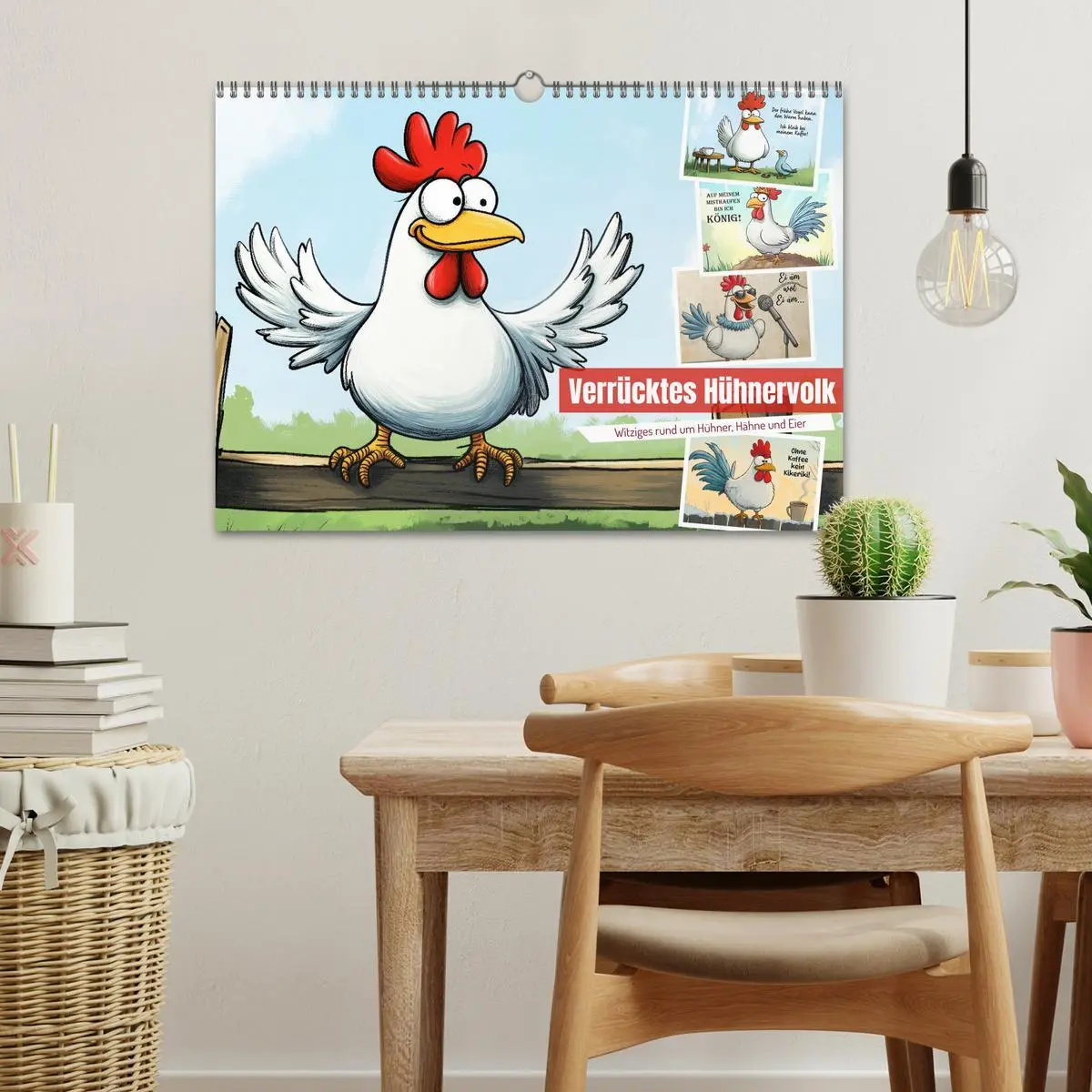 Bild: 9783457352144 | Verrücktes Hühnervolk (Wandkalender 2026 DIN A3 quer), CALVENDO...