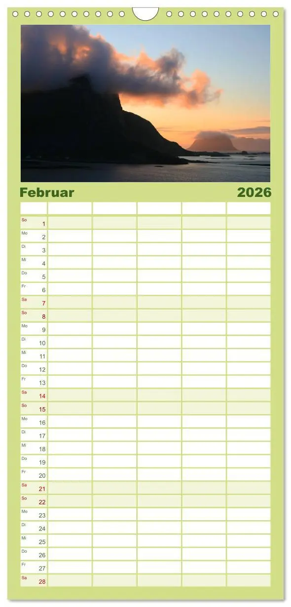 Bild: 9783516512144 | Familienplaner 2026 - Hurtigruten - Entlang der norwegischen Küste...
